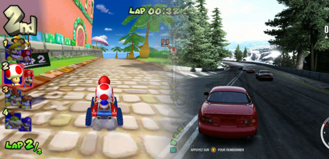 Juxtaposition of Mario Kart vs. Forza